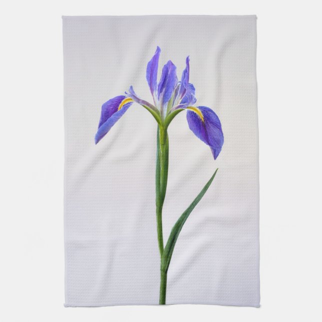 Linge De Cuisine Fleurs | Fleur Iris Violet (Vertical)