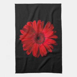 Linge De Cuisine Fleurs   Red Gerbera Daisy