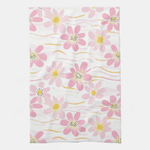 Linge De Cuisine Fleurs Rétro Pastel (4)