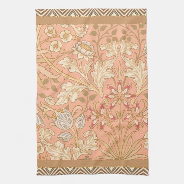 Linge De Cuisine Fleurs rose pastel (Vertical)