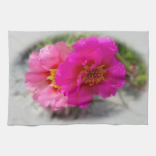 Linge De Cuisine Fleurs roses au soleil