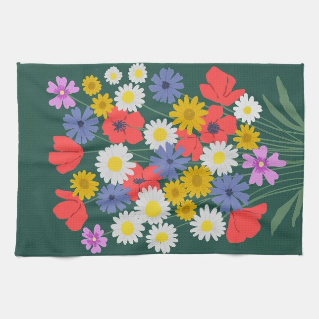 Linge De Cuisine Fleurs sauvages d'été (Horizontal)