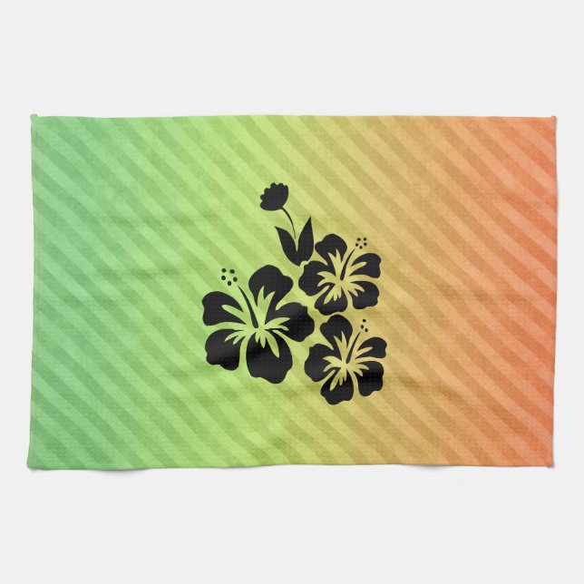 Linge De Cuisine Fleurs tropicales (Horizontal)