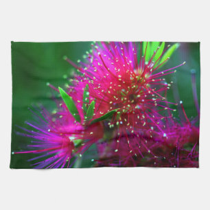 Linge De Cuisine Fleurs vertes au néon de roses indien florales
