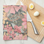 Linge De Cuisine Fleurs vertes rose Sage Laisser Motif Aquarelle<br><div class="desc">Cette motif élégante et féminine est parfaite pour une femme design et branchée. Il présente des fleurs de corail rose, rose moyen, marron, jaune doré et vert de forêt peintes à la main, ainsi que des feuilles sur un arrière - plan vert sauge. C'est le pays, joli, mignon, unique, artistique...</div>
