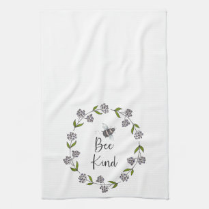 Linge De Cuisine Fleurs violettes de couronnes d'abeilles