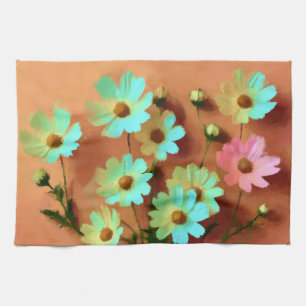Linge De Cuisine Fleurs Zinnia Elegans