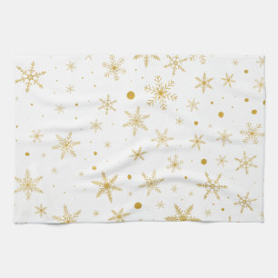 Linge De Cuisine Flocon de neige Twinkle 3 -Or & Blanc-