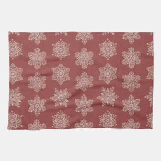 Linge De Cuisine Flocons de neige hivernaux en dentelle - Noël soph