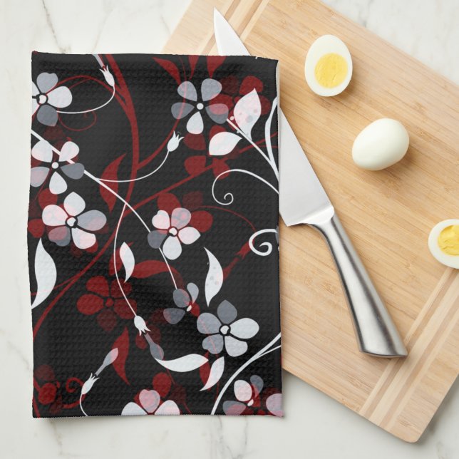 Linge De Cuisine Floral (Quart Plié)
