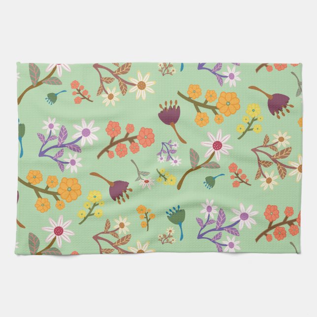 Linge De Cuisine  Floral  (Horizontal)