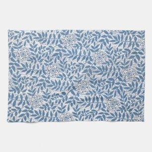 LINGE DE CUISINE FLORAL BLEU ÉLÉGANT
