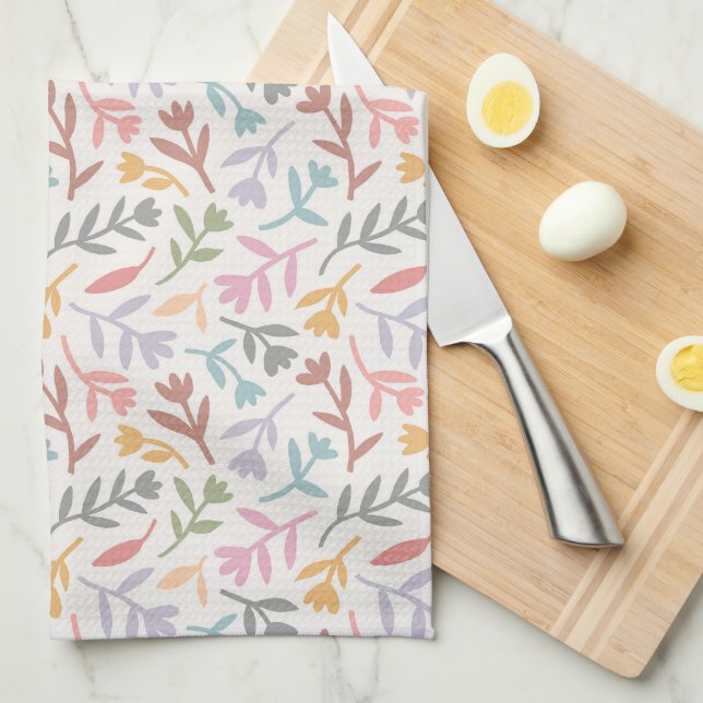 Linge De Cuisine Floral Boho coloré (Quart Plié)