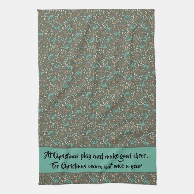 Linge De Cuisine Floral de Christmas (Vertical)