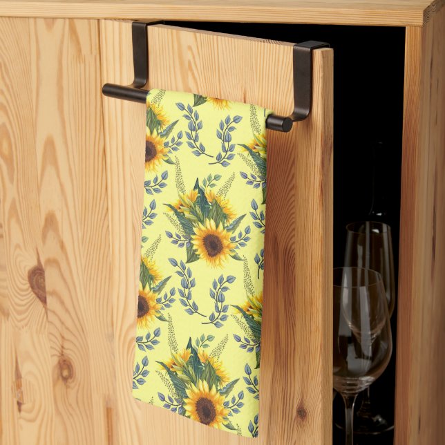 Linge De Cuisine Floral de tournesols (Pliage en tiers)