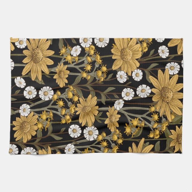 Linge De Cuisine Floral esthétique (Horizontal)