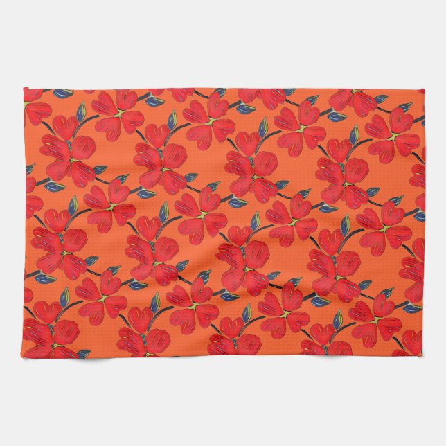 Linge De Cuisine Floral Kitchen Towel (Horizontal)