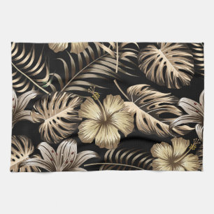 Linge De Cuisine Floral Motif sans couture avec Feuilles.