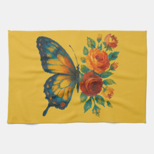 Linge De Cuisine Floral papillon