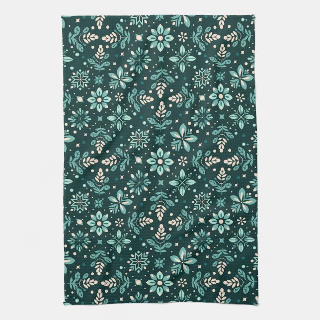 Linge De Cuisine Floral Symphony Motif (Vertical)