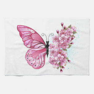 Linge De Cuisine Flower Butterfly