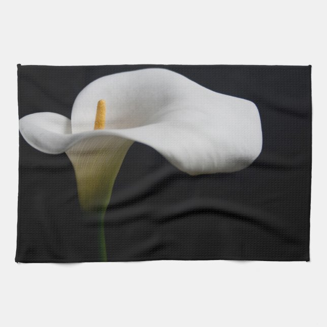 Linge De Cuisine Flowers (homonymie) | White Calla Lily (Horizontal)