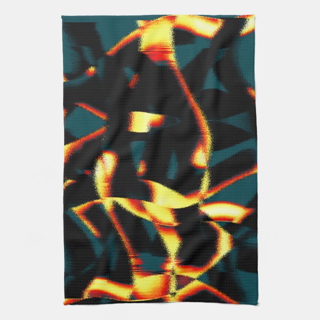 Linge De Cuisine Flux brûlés jaune rouge à l'air épouvantable, spra (Vertical)