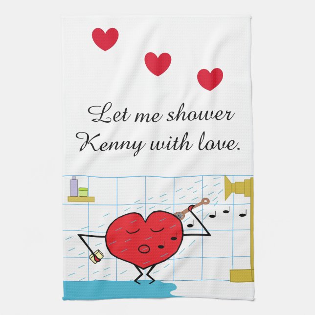 Linge De Cuisine Flux d'amour de douche : (Vertical)