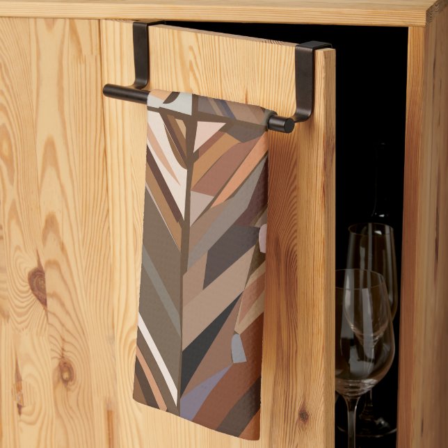 Linge De Cuisine Fond de diamant géométrique moderne  (Pliage en tiers)