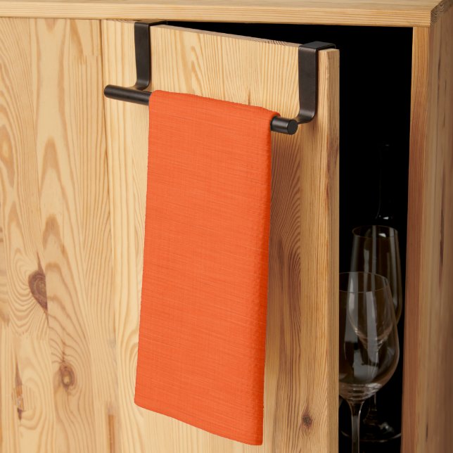 Linge De Cuisine Fond orange texturé calme et simple (Pliage en tiers)