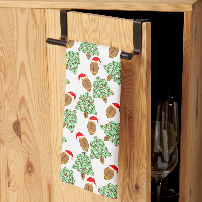 Linge De Cuisine Football de Noël (Pliage en tiers)