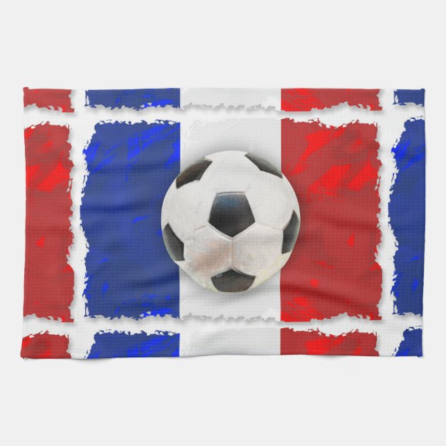 Linge De Cuisine Football français (Horizontal)