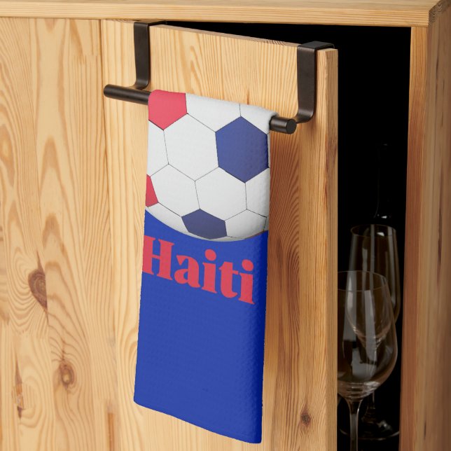 Linge De Cuisine Football Haïti (Pliage en tiers)