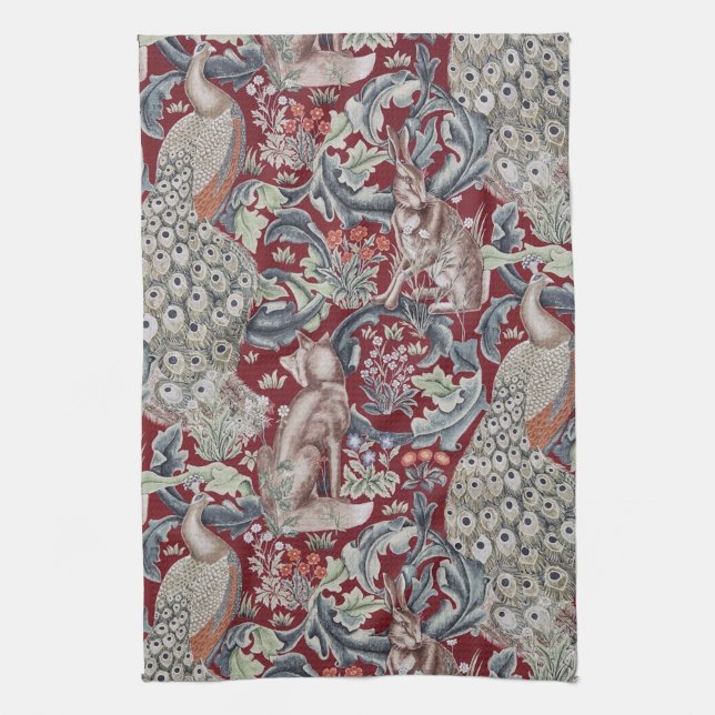 Linge De Cuisine Forest Animals, William Morris (Vertical)