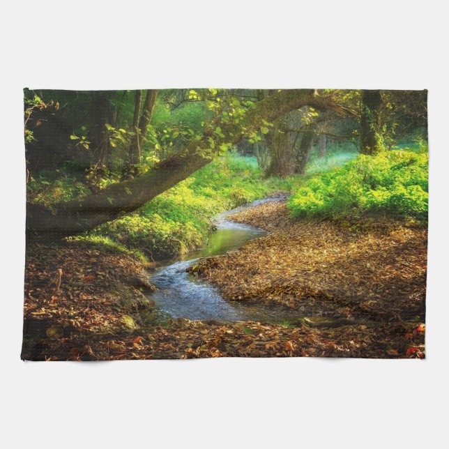 Linge De Cuisine Forest Creek Belle nature Paysage Photo (Horizontal)