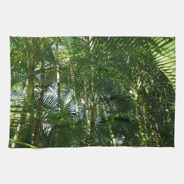 Linge De Cuisine Forest of Palm Trees Tropical Nature (Horizontal)