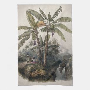 Linge De Cuisine Forêt de bananiers tropicaux antiques   Bota vinta