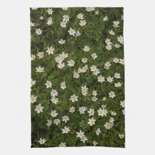 Linge De Cuisine Forêt de Bois Anémone, Nature Botanique Printemps