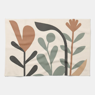 Linge De Cuisine Formes botaniques abstraites