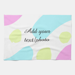 Linge De Cuisine Formes géométriques abstraites pastel ajouter nom