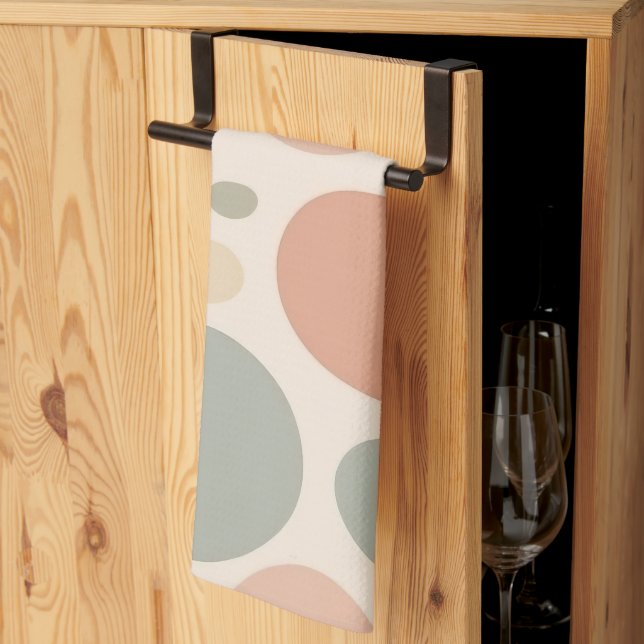 Linge De Cuisine Formes organiques abstraites neutres modernes (Pliage en tiers)