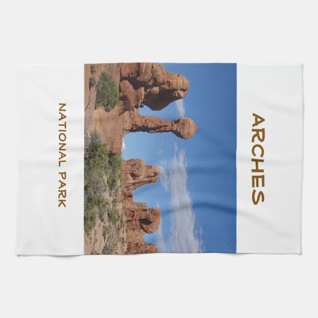 Linge De Cuisine Formes rocheuses dans le Parc national des Arches (Horizontal)