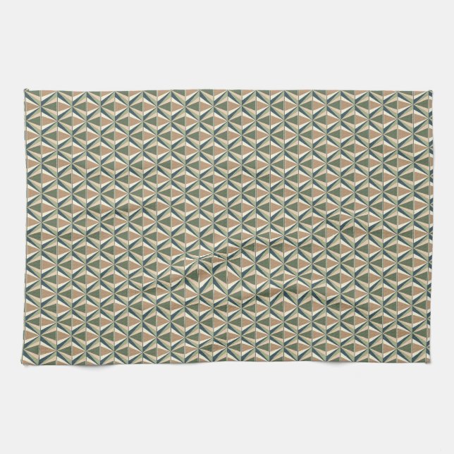 Linge De Cuisine Formes triangulaires dans des tons neutres (Horizontal)