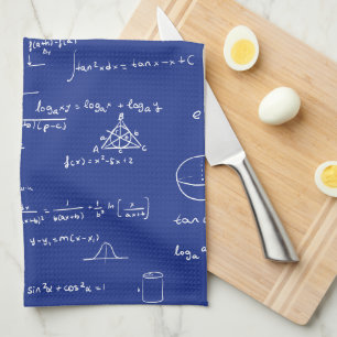 Linge De Cuisine Formules mathématiques bleues équations algèbre ma