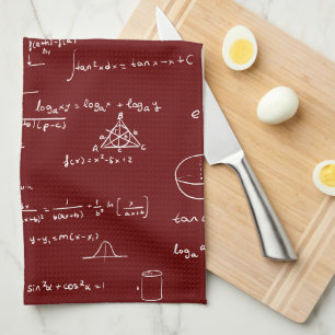 Linge De Cuisine Formules mathématiques marron équations