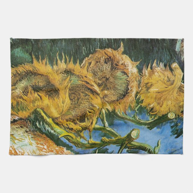 Linge De Cuisine Four Cut Sunflowers (Horizontal)