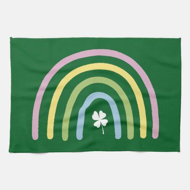 Linge De Cuisine Four Leaf Clover Rainbow St Patrick's Day (Horizontal)