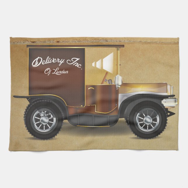 Linge De Cuisine Fourgonnette de livraison vintage (Horizontal)