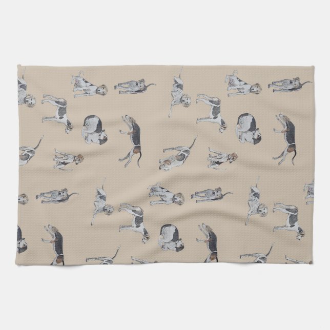 Linge De Cuisine Foxhounds (Horizontal)