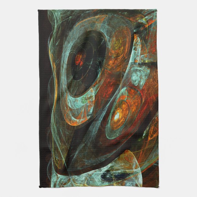 Linge De Cuisine Fractionner l'art Abstrait (Vertical)